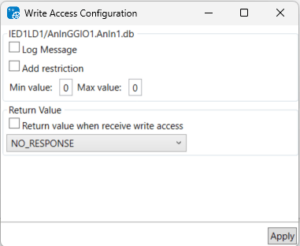 IEC 61850 Server Simulator Write Access Configuration